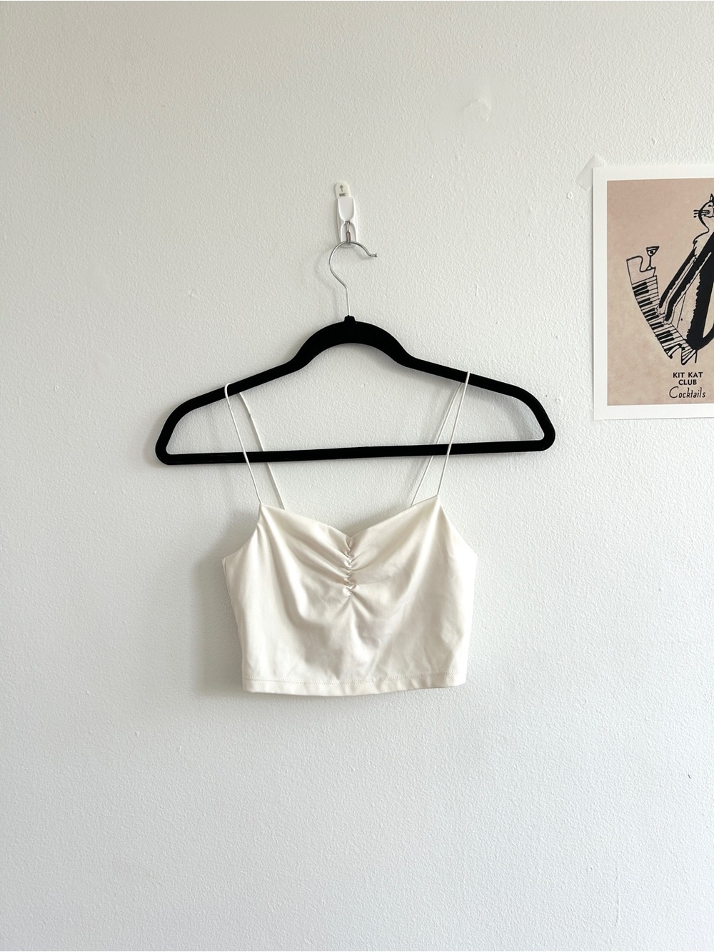White Satin Crop Tank top